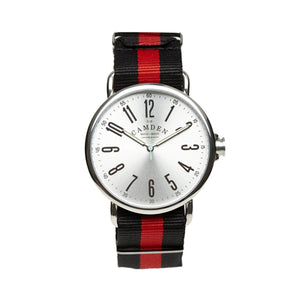 No.88 Steel Watch And Red & Black Nato