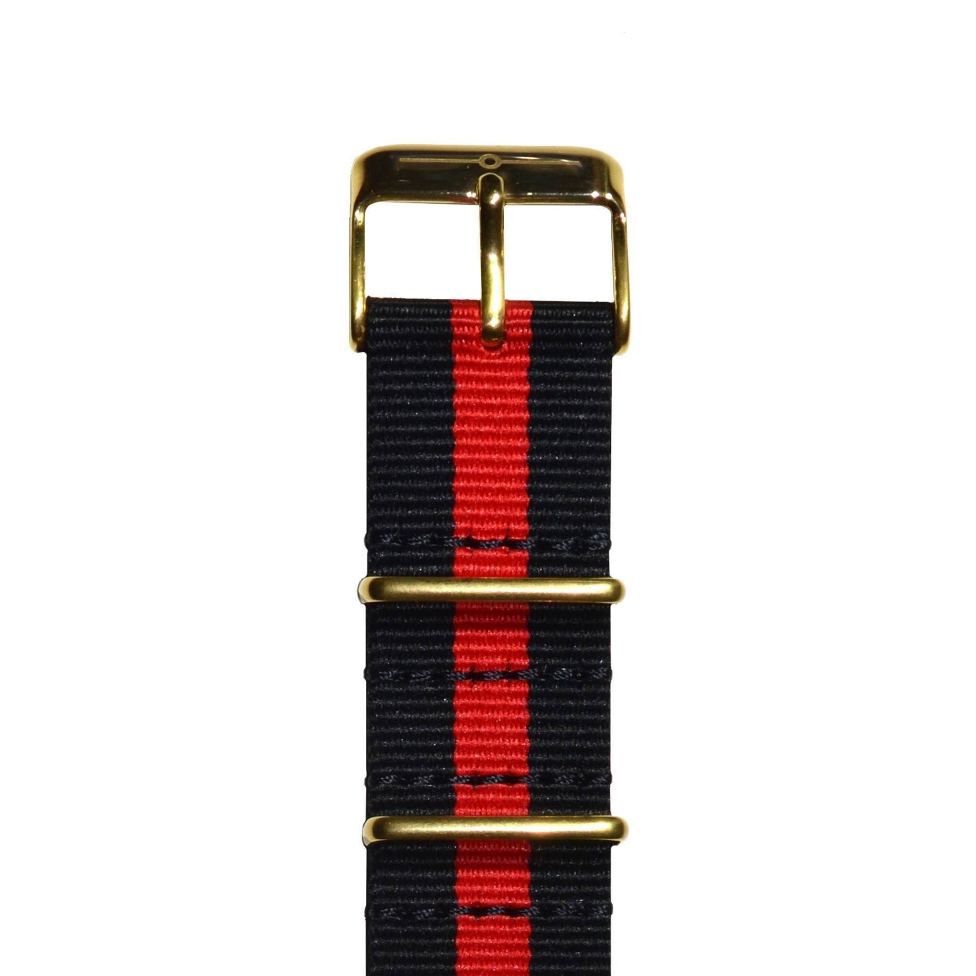 Strap - Red And Black Gold NATO
