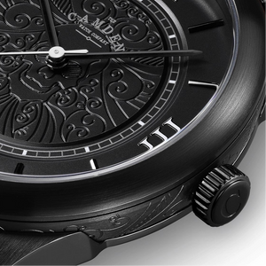 No.253 Memento Mori Black on Black Metal Bracelet