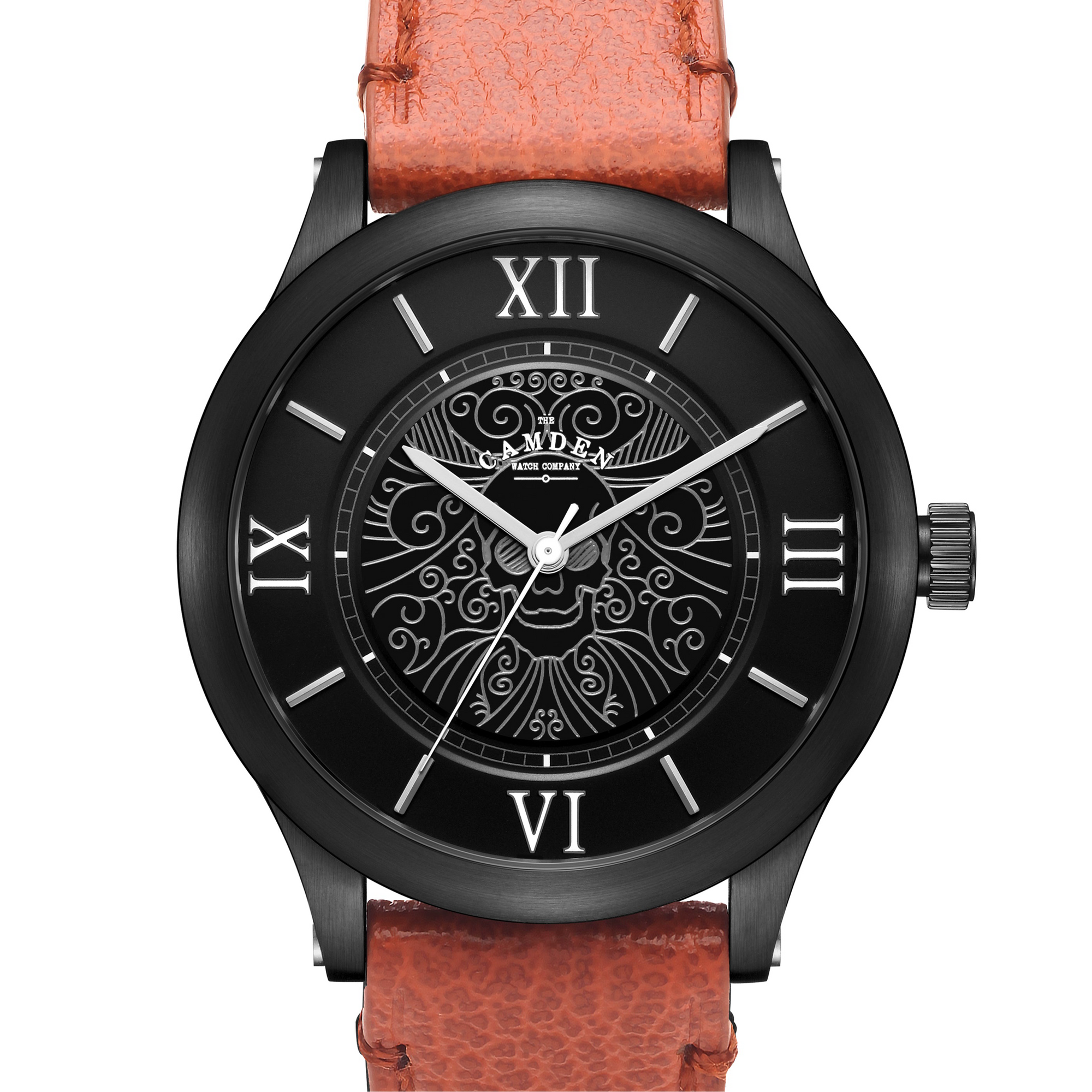 No.253 Memento Mori Steel on Tan Leather