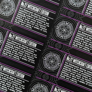 No.27 Witchcraft Black and Steel on a Purple Italian Leather Strap