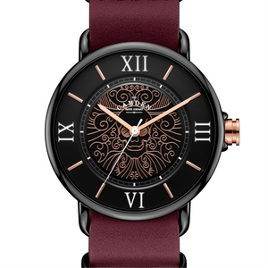 No.88 Memento Mori on Oxblood Leather