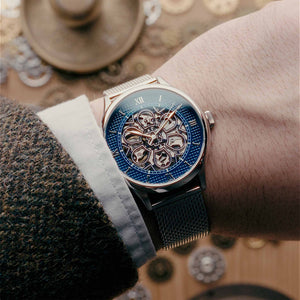 No.274 Skeleton Steel and Navy on Mesh