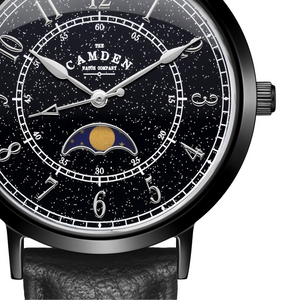 No.27 Moonphase Black on Black Leather