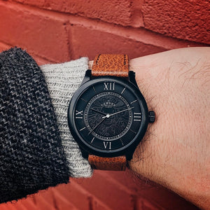 No.253 Memento Mori Black on Tan Leather