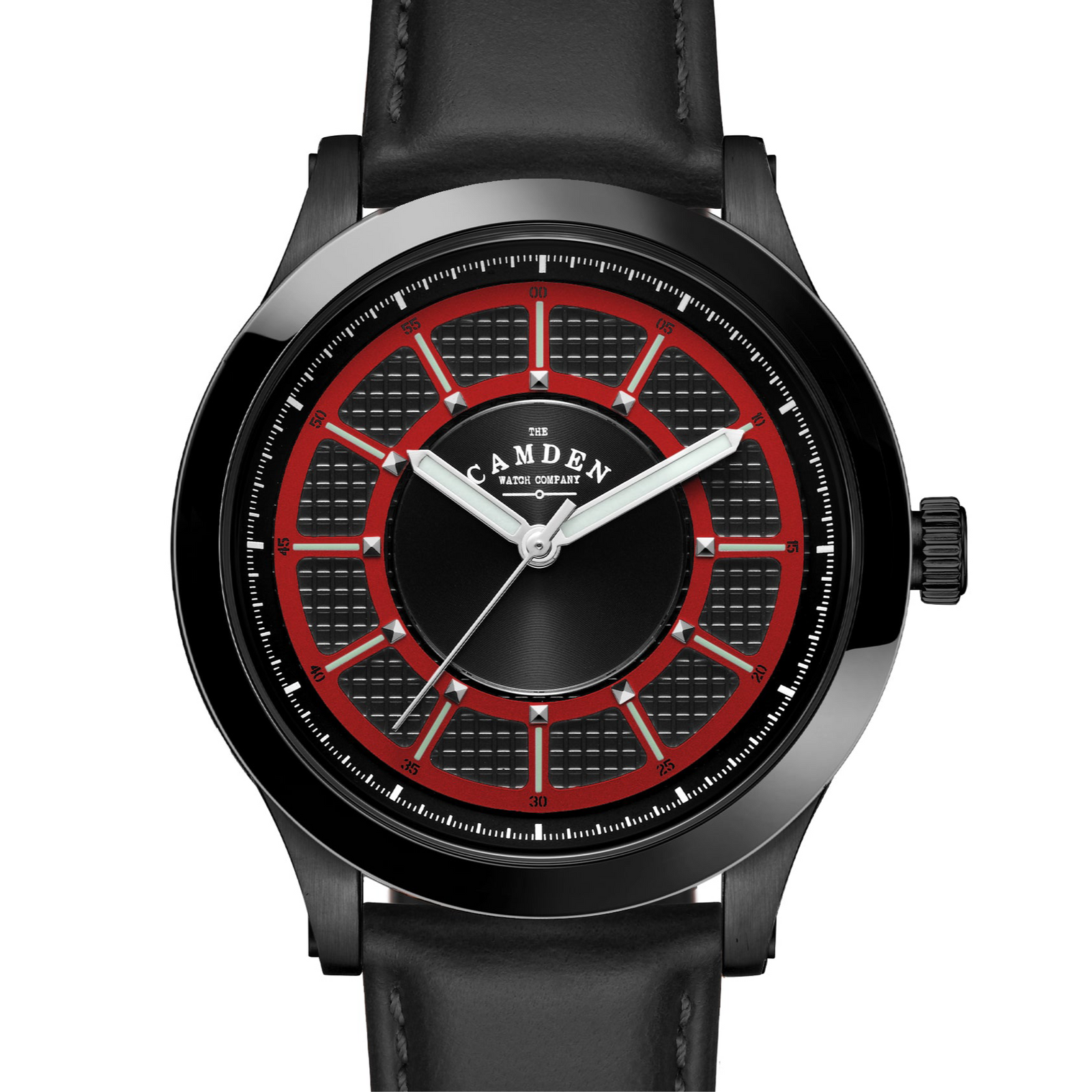 No.253 Black and Red on Black Leather