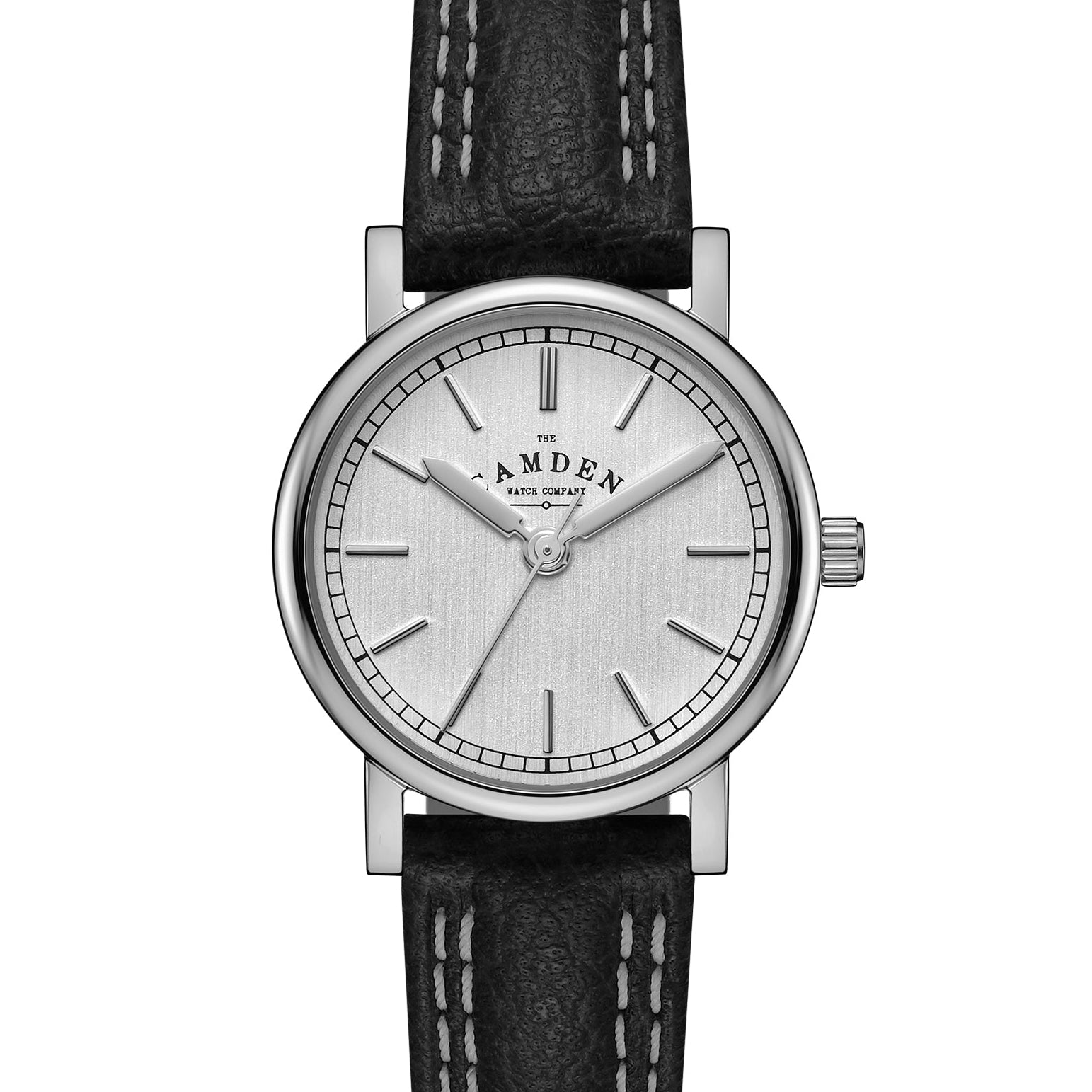 No.24 Steel on Black Leather