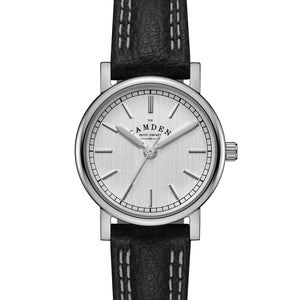 No.24 Steel on Black Leather