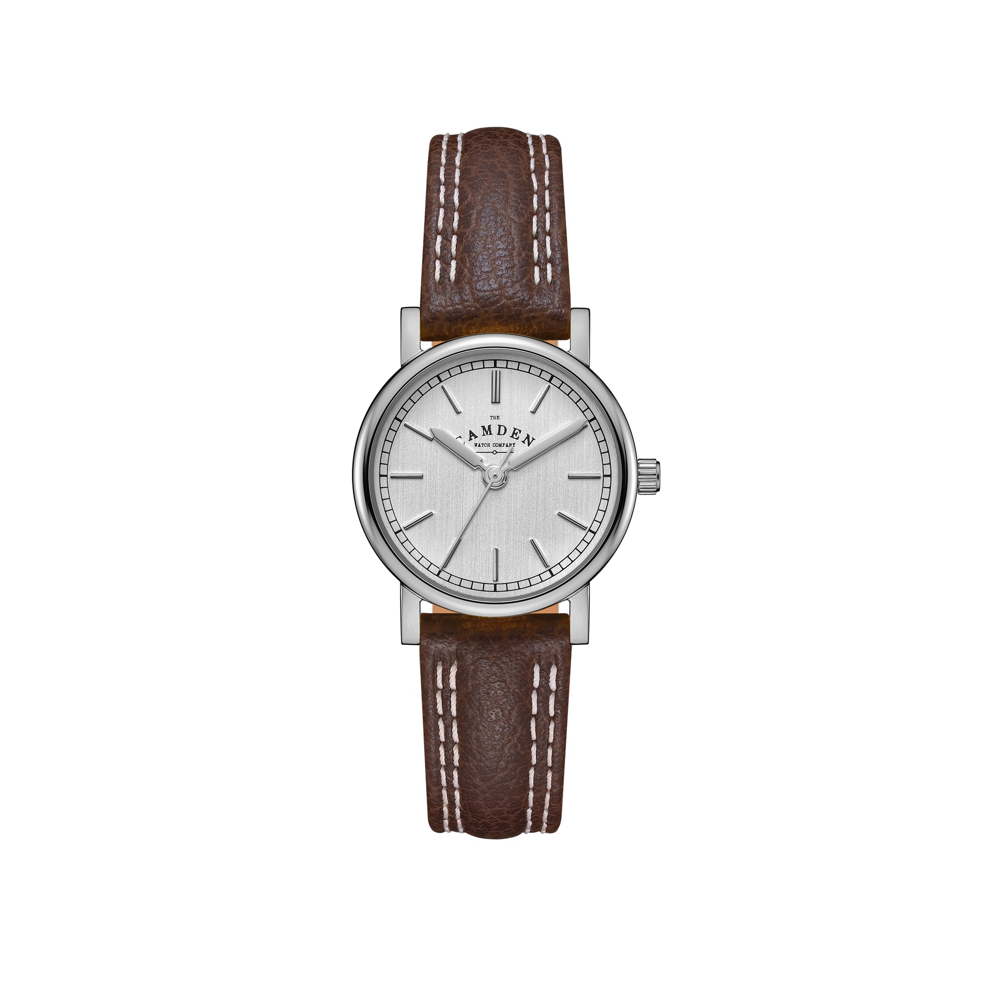 No.24 Steel on Brown Leather