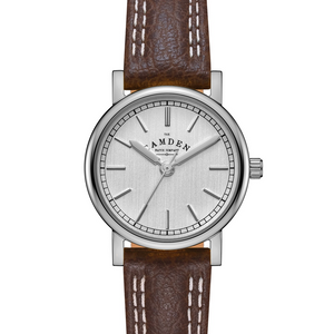 No.24 Steel on Brown Leather