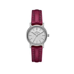 No.24 Steel on Oxblood Leather