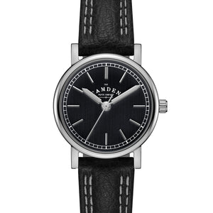 No.24 Steel and black on Black Leather