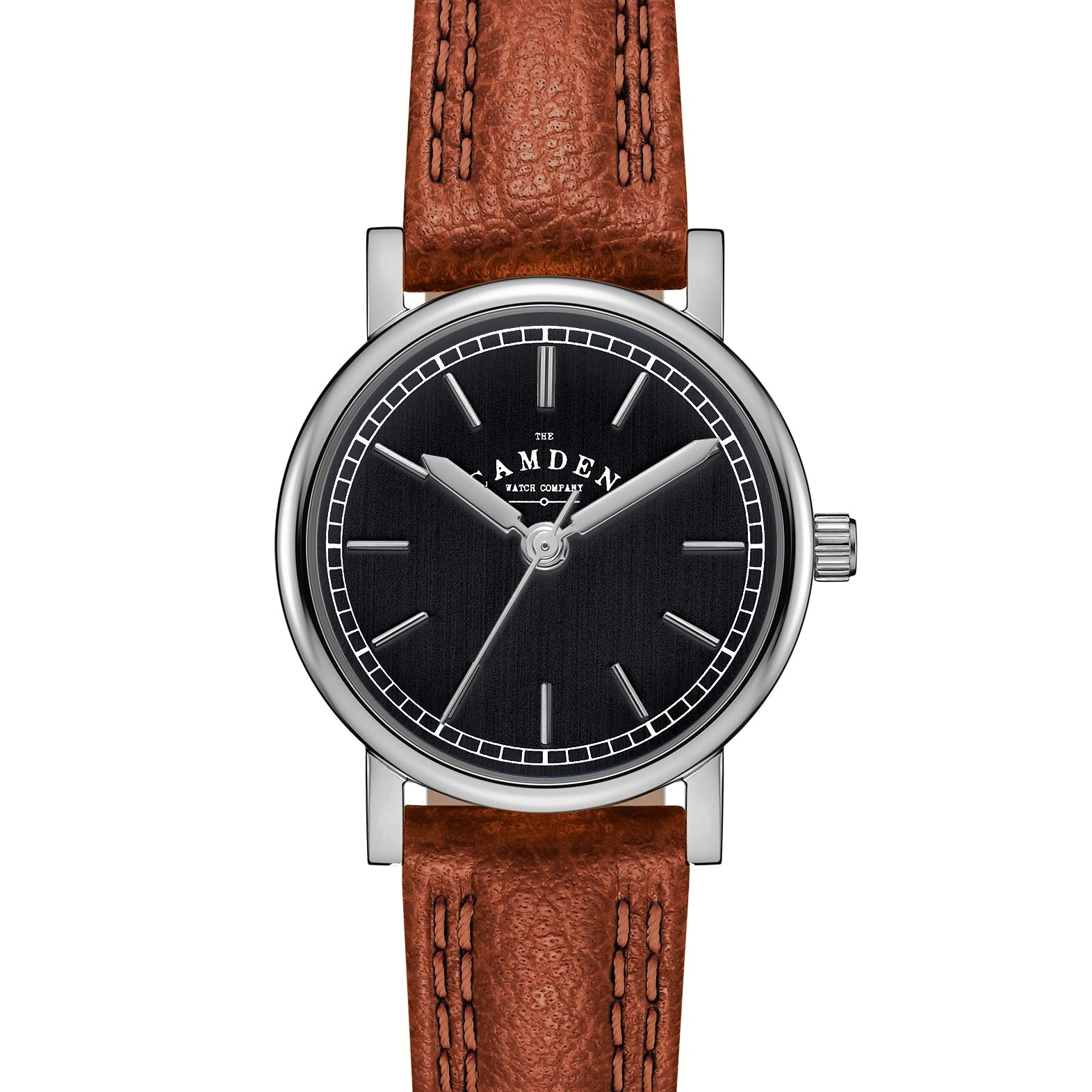 No.24 Steel and Black on Tan Leather