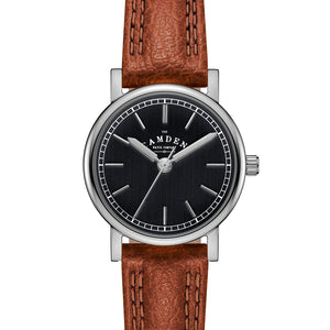 No.24 Steel and Black on Tan Leather