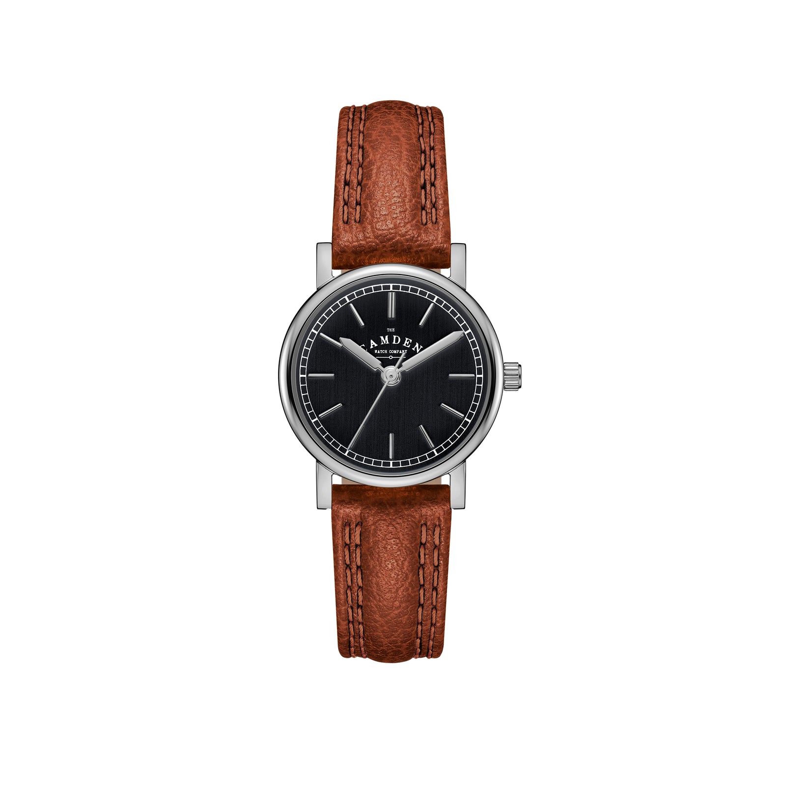 No.24 Steel and Black on Tan Leather