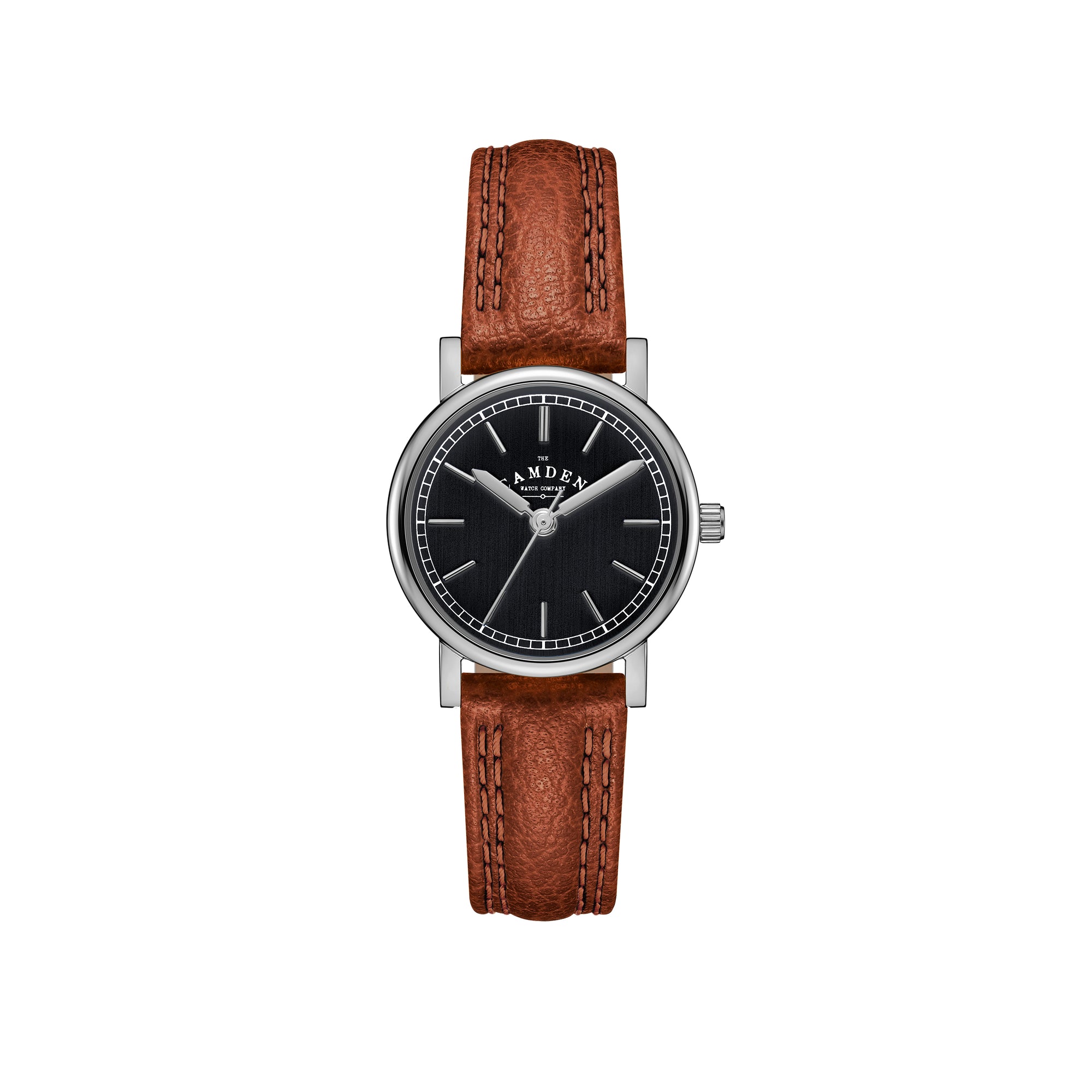 No.24 Steel and Black on Tan Leather