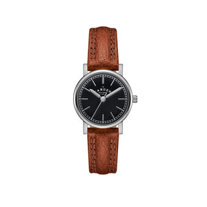 No.24 Steel and Black on Tan Leather