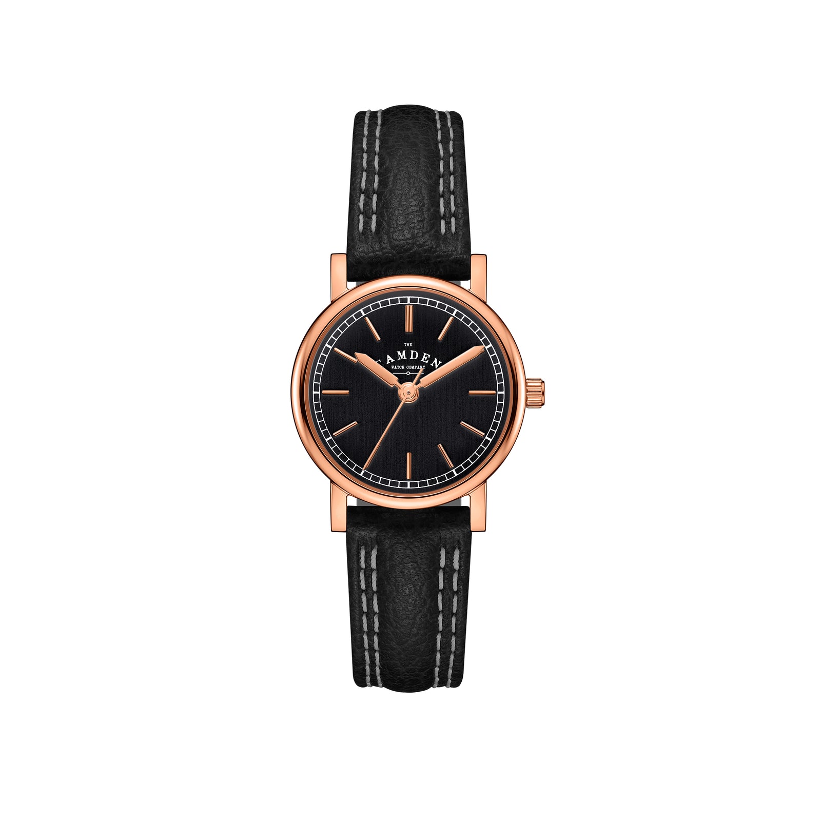 No.24 Rose Gold and Black on Black Leather