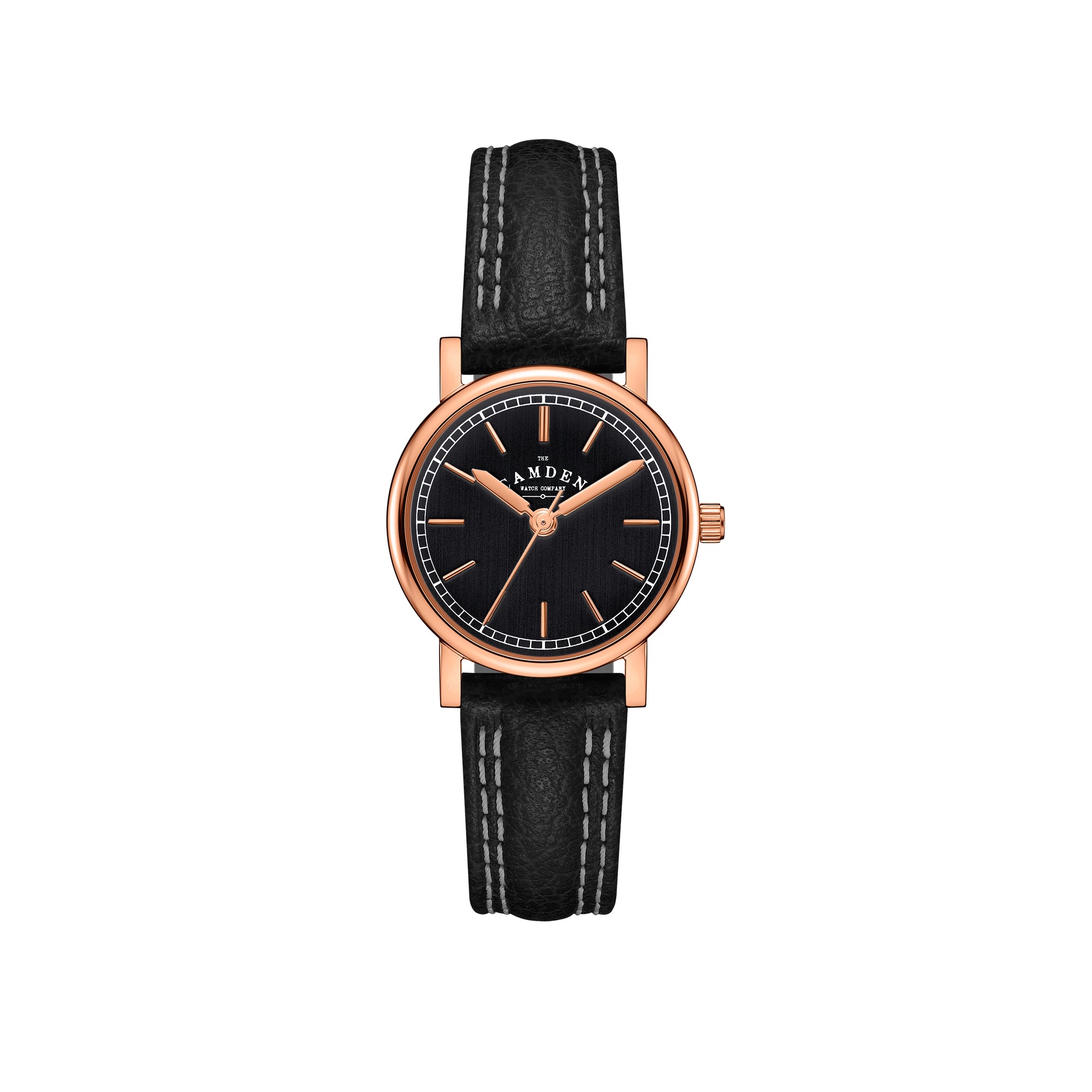 No.24 Rose Gold and Black on Black Leather