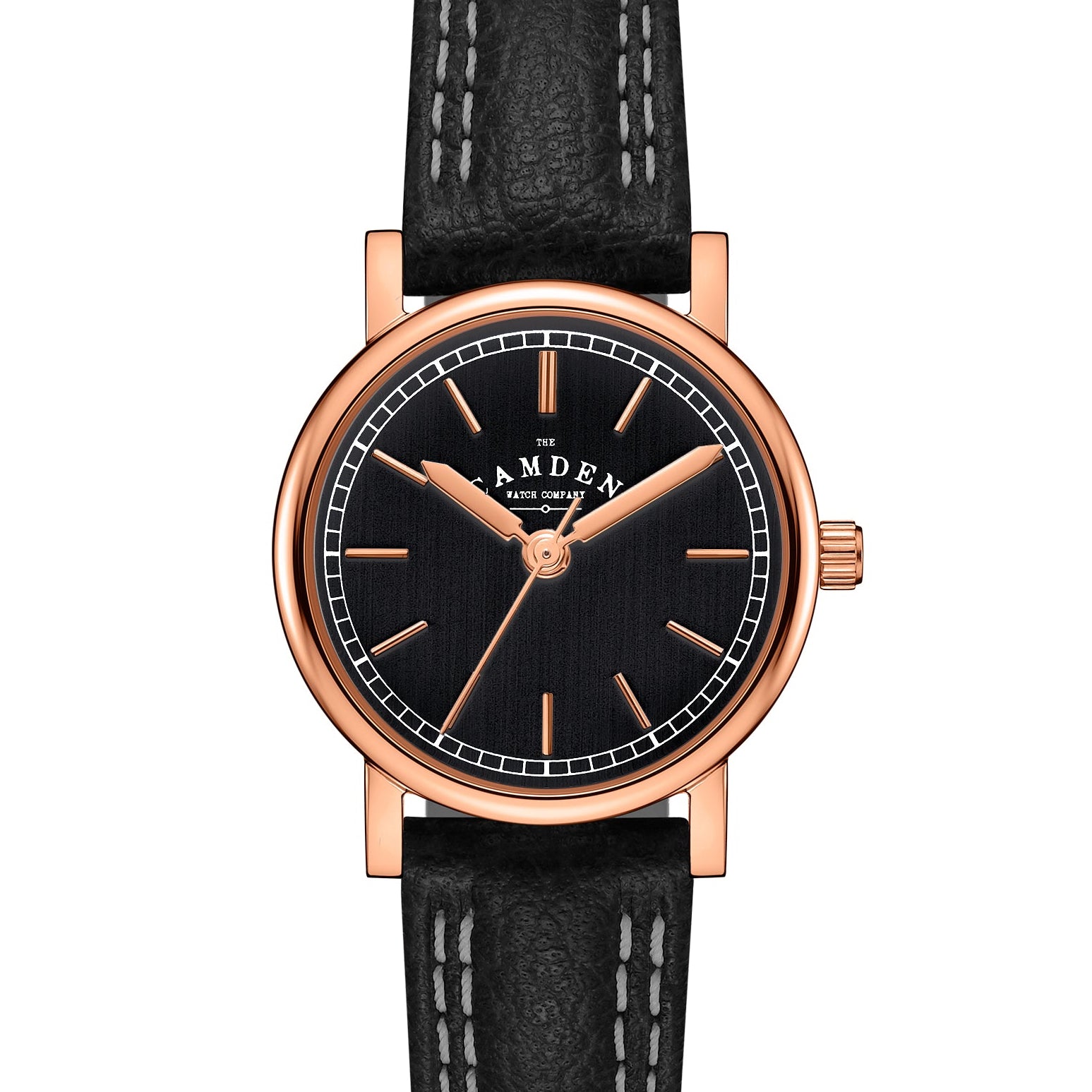No.24 Rose Gold and Black on Black Leather