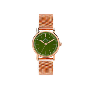 No.24 Green and Rose Gold on Mesh