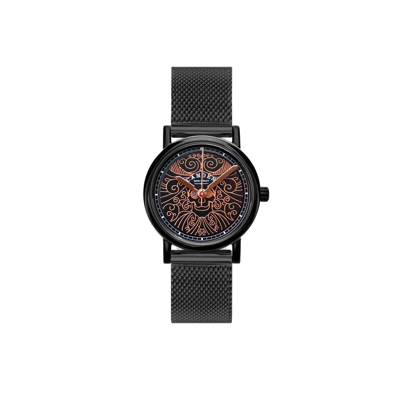 No.24 Memento Mori Black and Rose Gold on Black Mesh