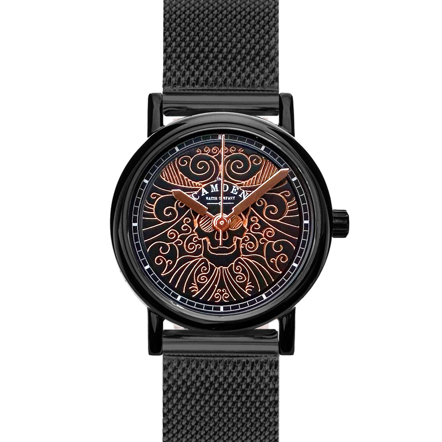 No.24 Memento Mori Black and Rose Gold on Black Mesh