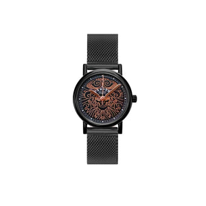 No.24 Memento Mori Black and Rose Gold on Black Mesh
