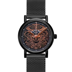No.24 Memento Mori Black and Rose Gold on Black Mesh