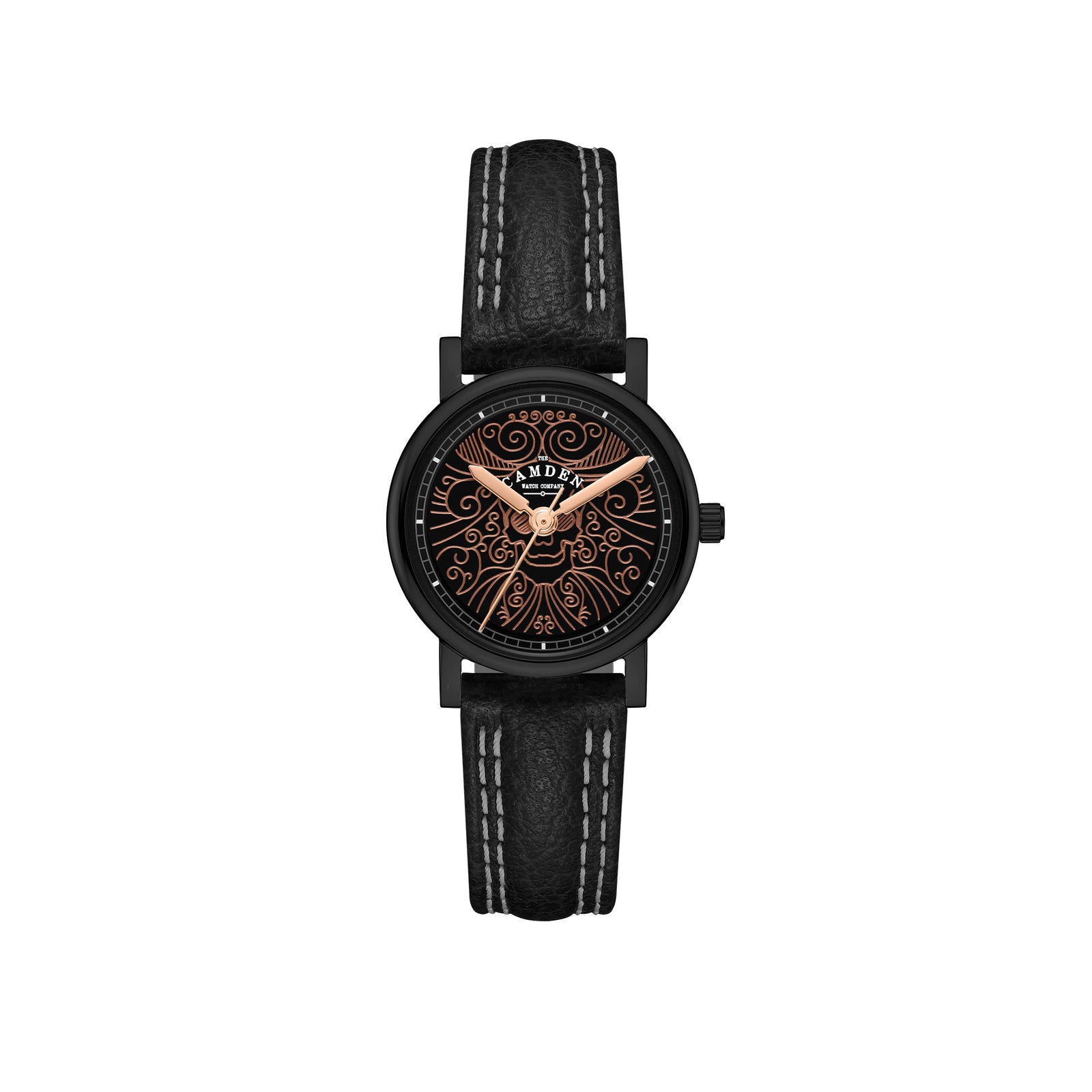 No.24 Memento Mori on Black Leather