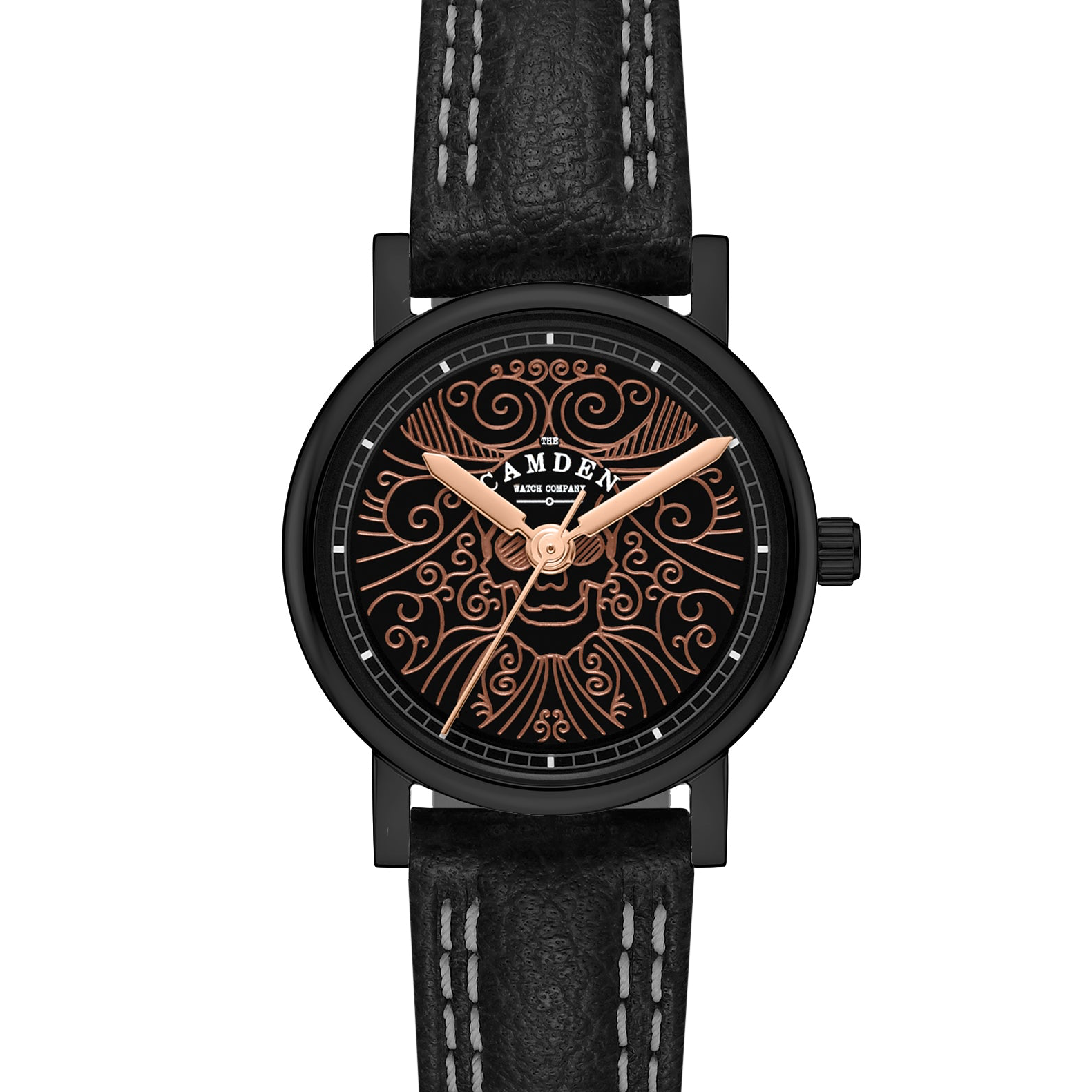 No.24 Memento Mori on Black Leather