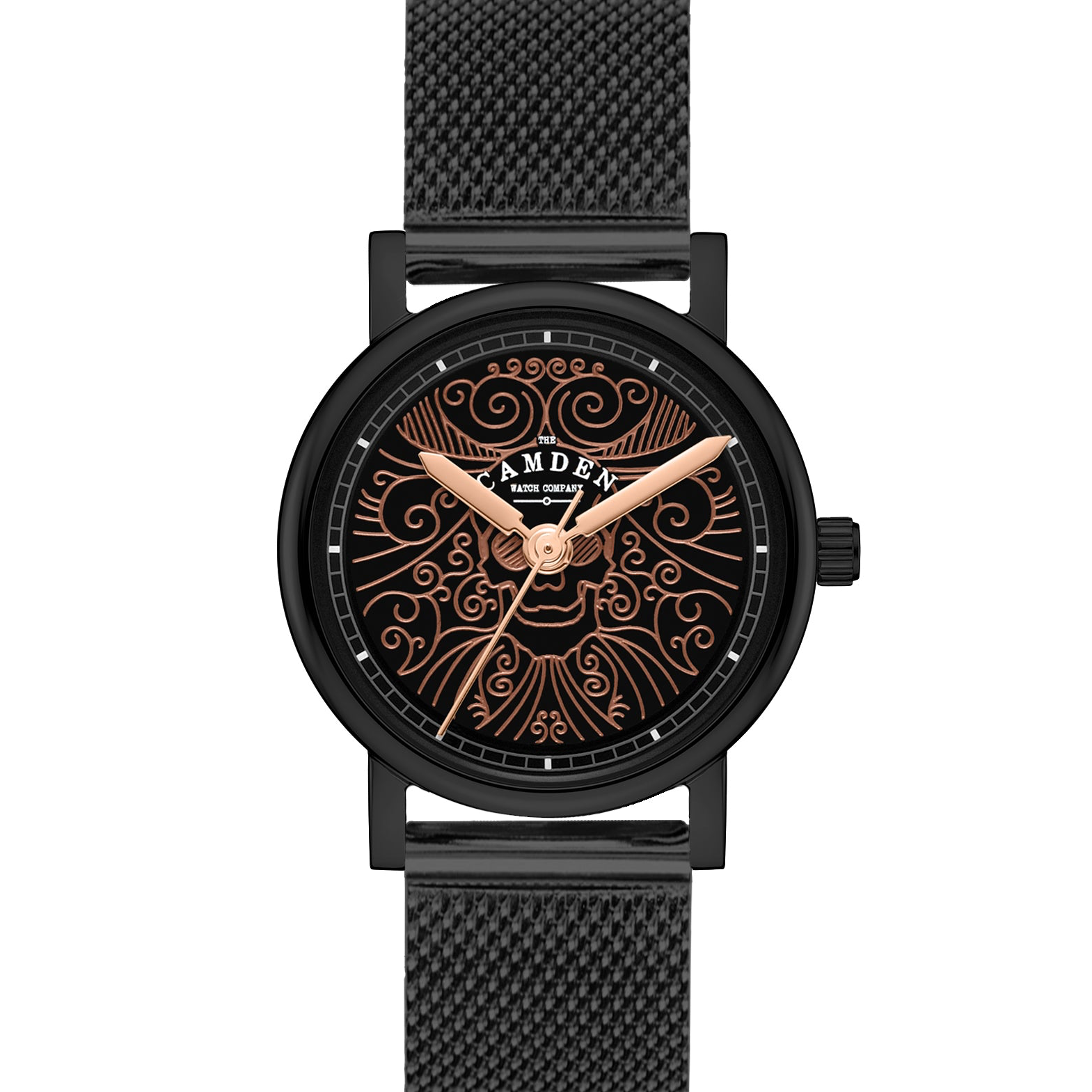 No.24 Memento Mori Black and Rose Gold on Black Mesh