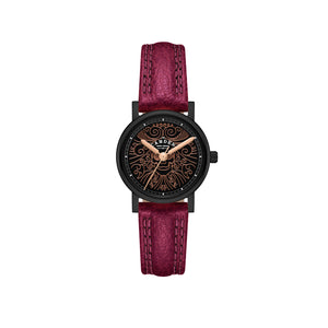 No.24 Memento Mori on Oxblood Leather