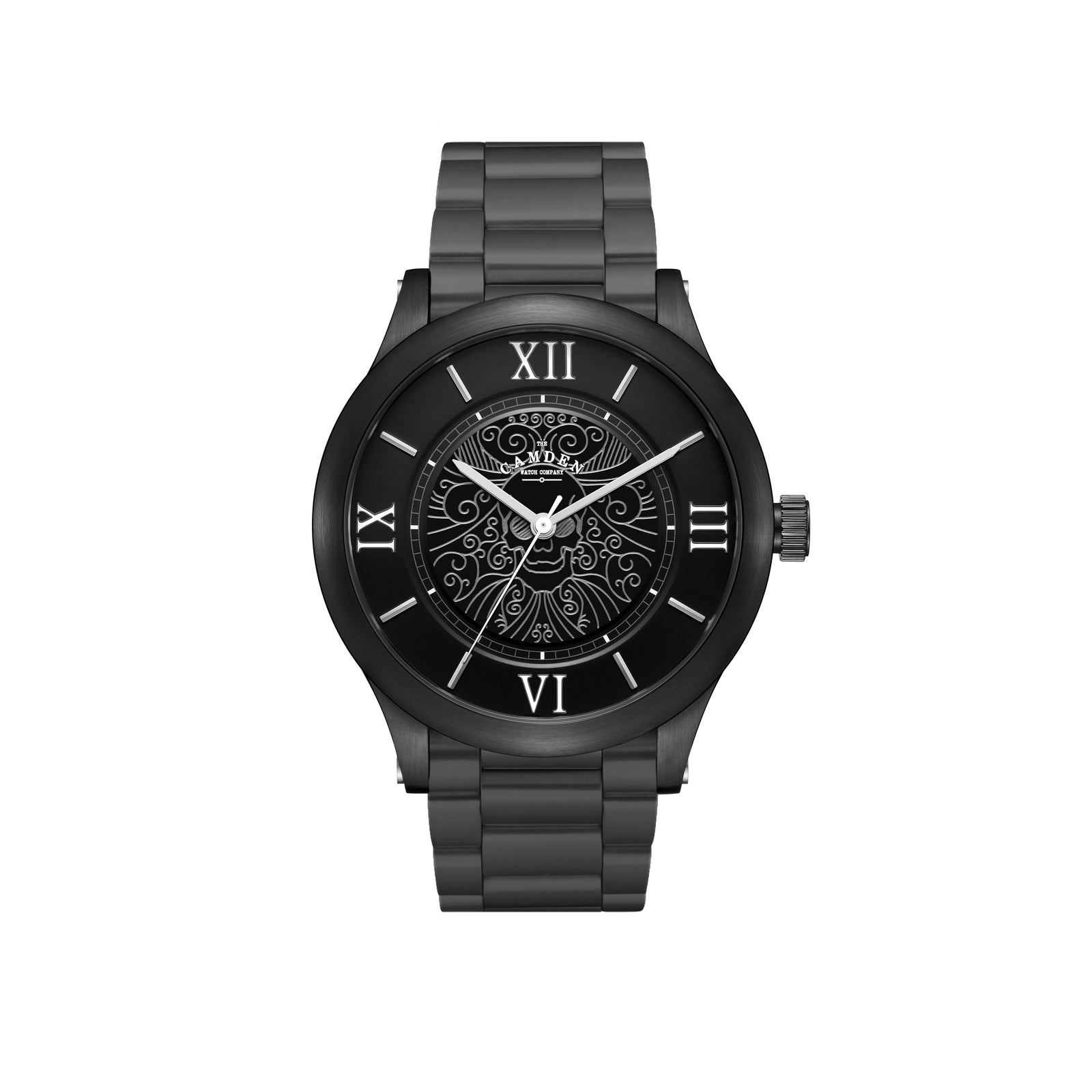 No.253 Memento Mori Steel on Black Metal Bracelet