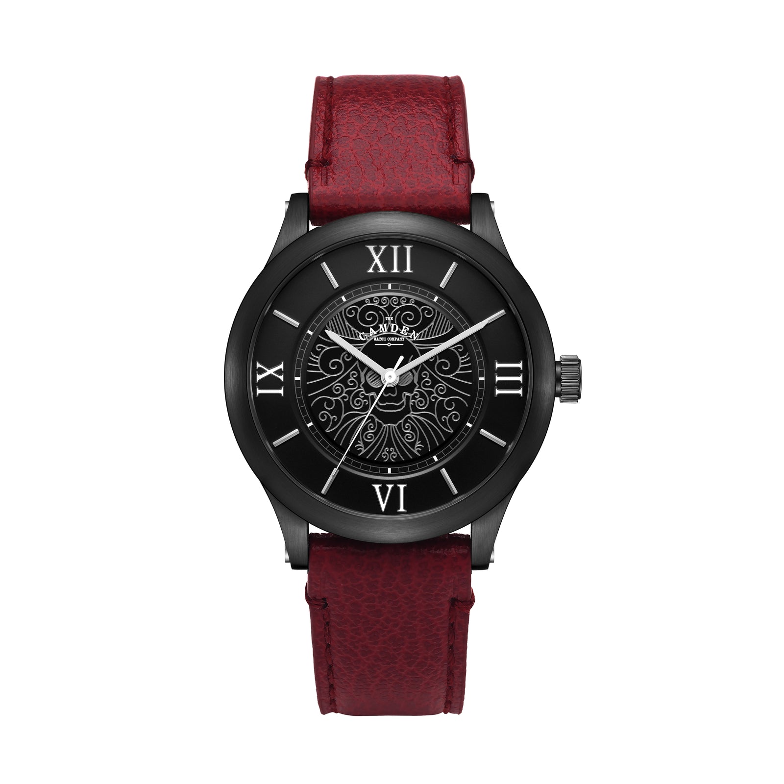 No.253 Memento Mori Steel on Oxblood Leather