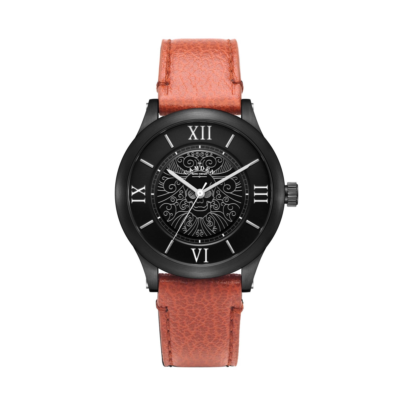 No.253 Memento Mori Steel on Tan Leather