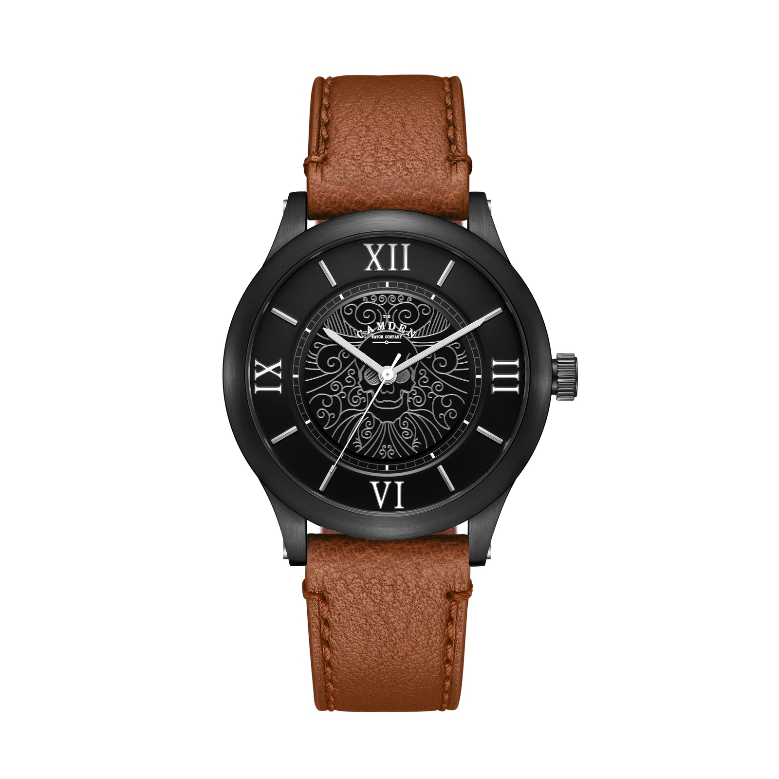 No.253 Memento Mori Steel on Tan Leather