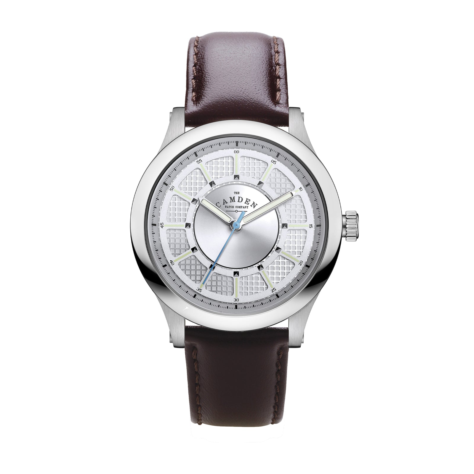 No.253 Steel on Brown strap