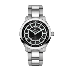 No.253 Black and Steel on Metal Bracelet