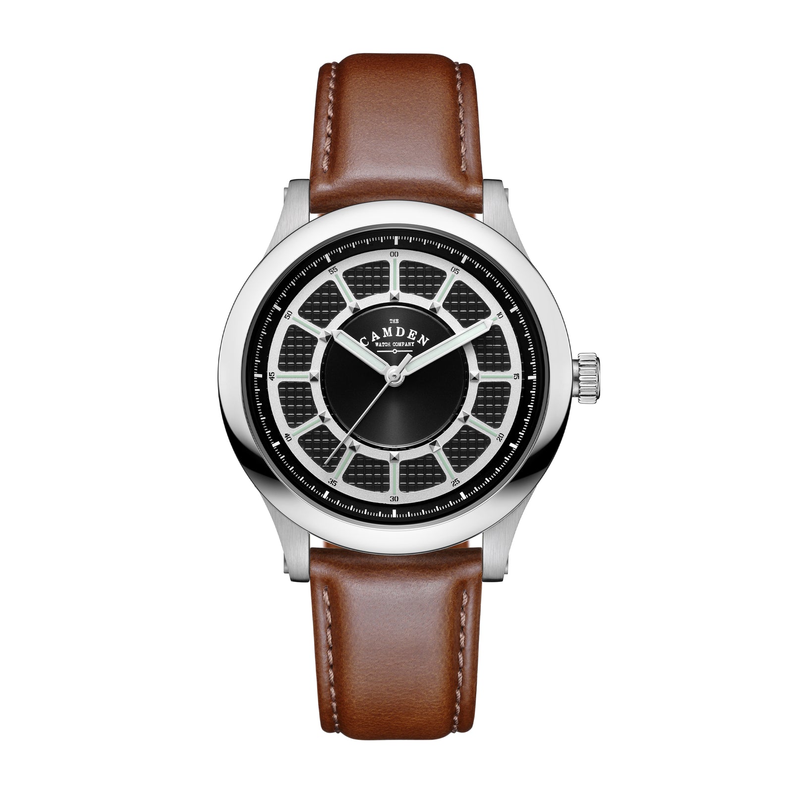 No.253 Black and Steel on Tan Leather