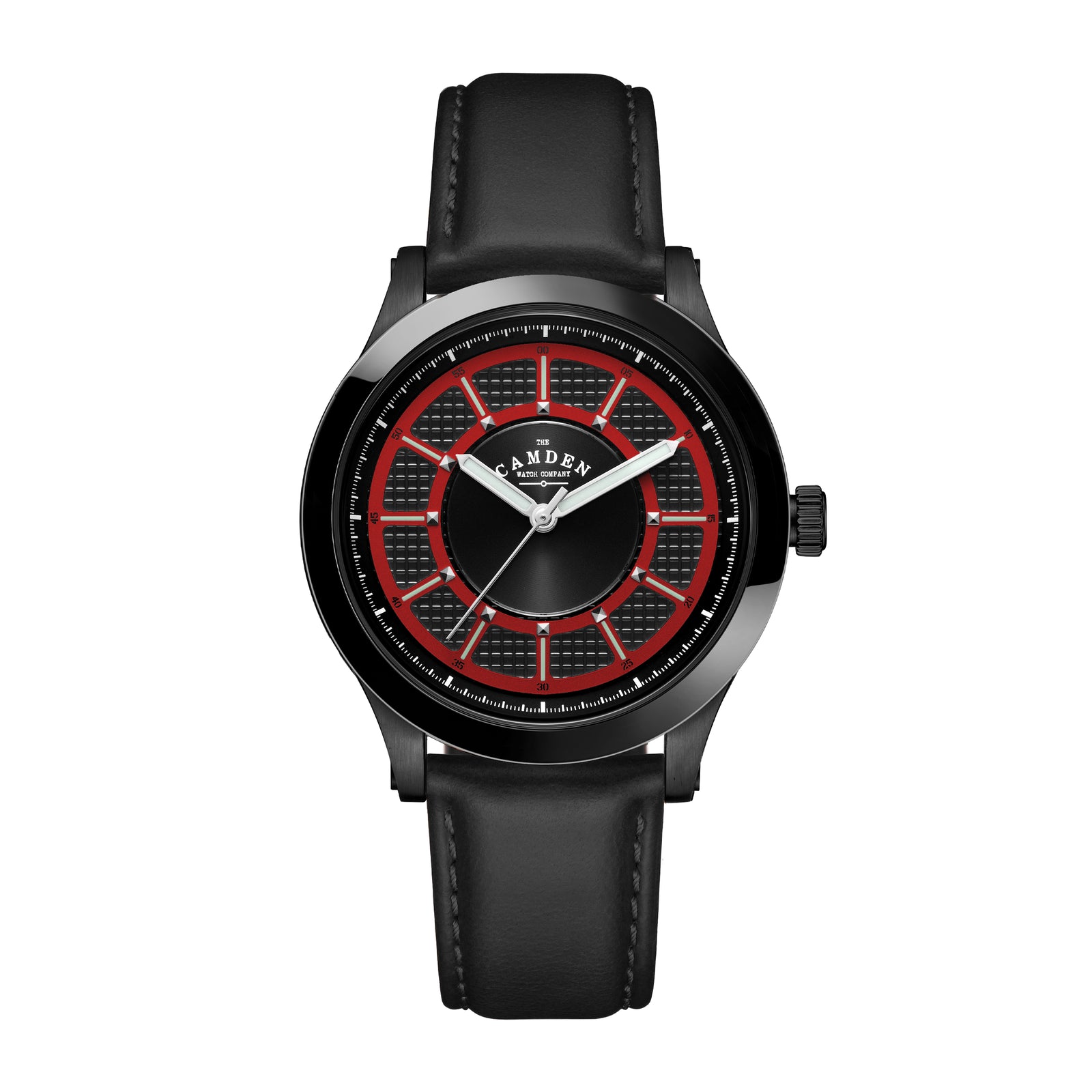 No.253 Black and Red on Black Leather