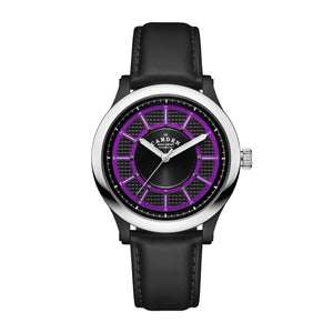 No.253 Purple Design Lab on Black Leather