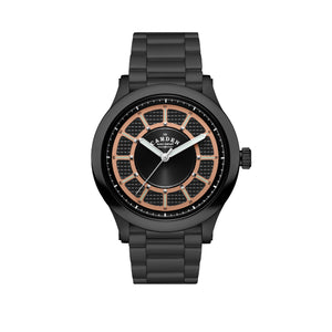 No.253 Black and Salmon on Metal Bracelet