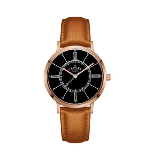 No.27 Type II Rose Gold and Black on Tan Leather