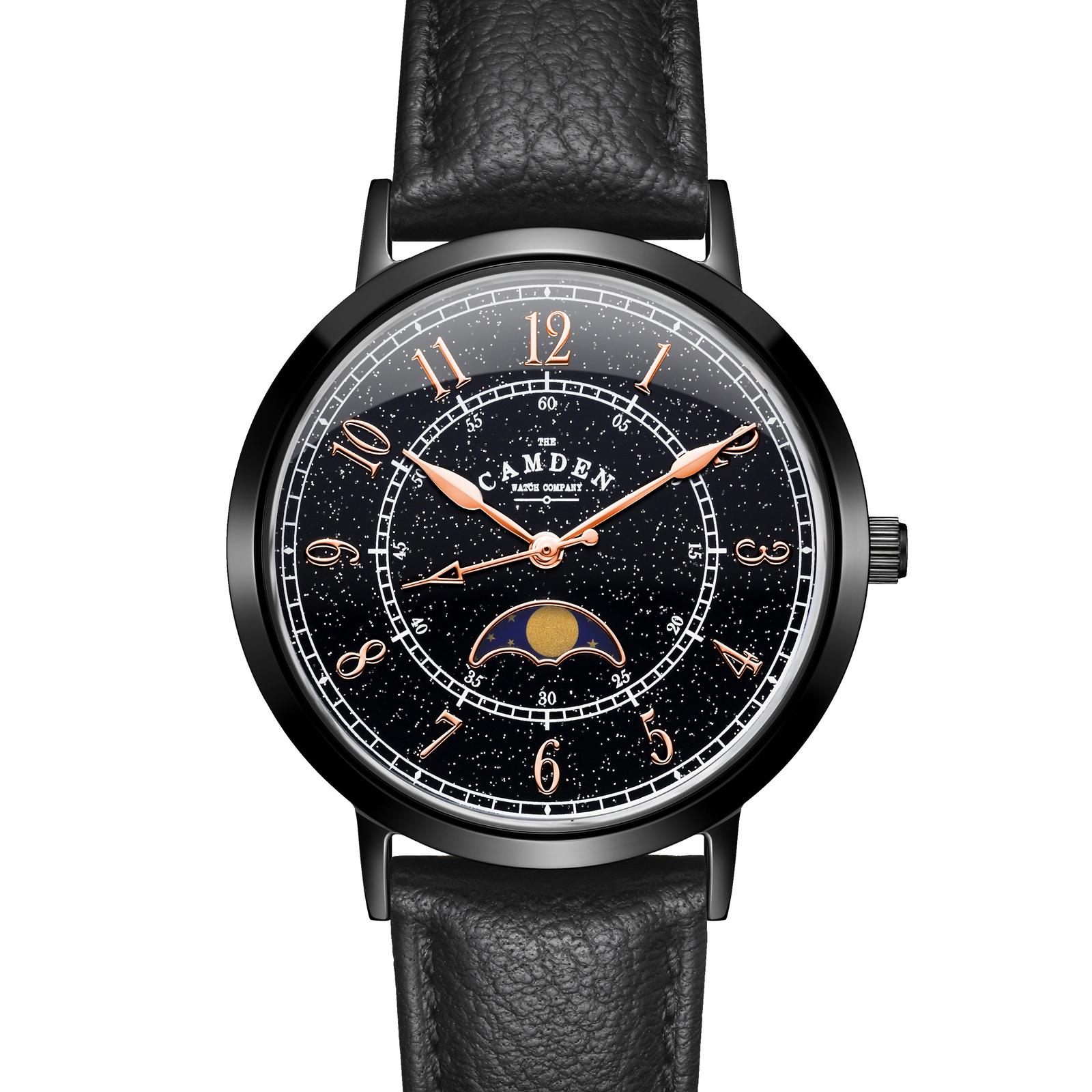 No.27 Moonphase Black on Black Leather
