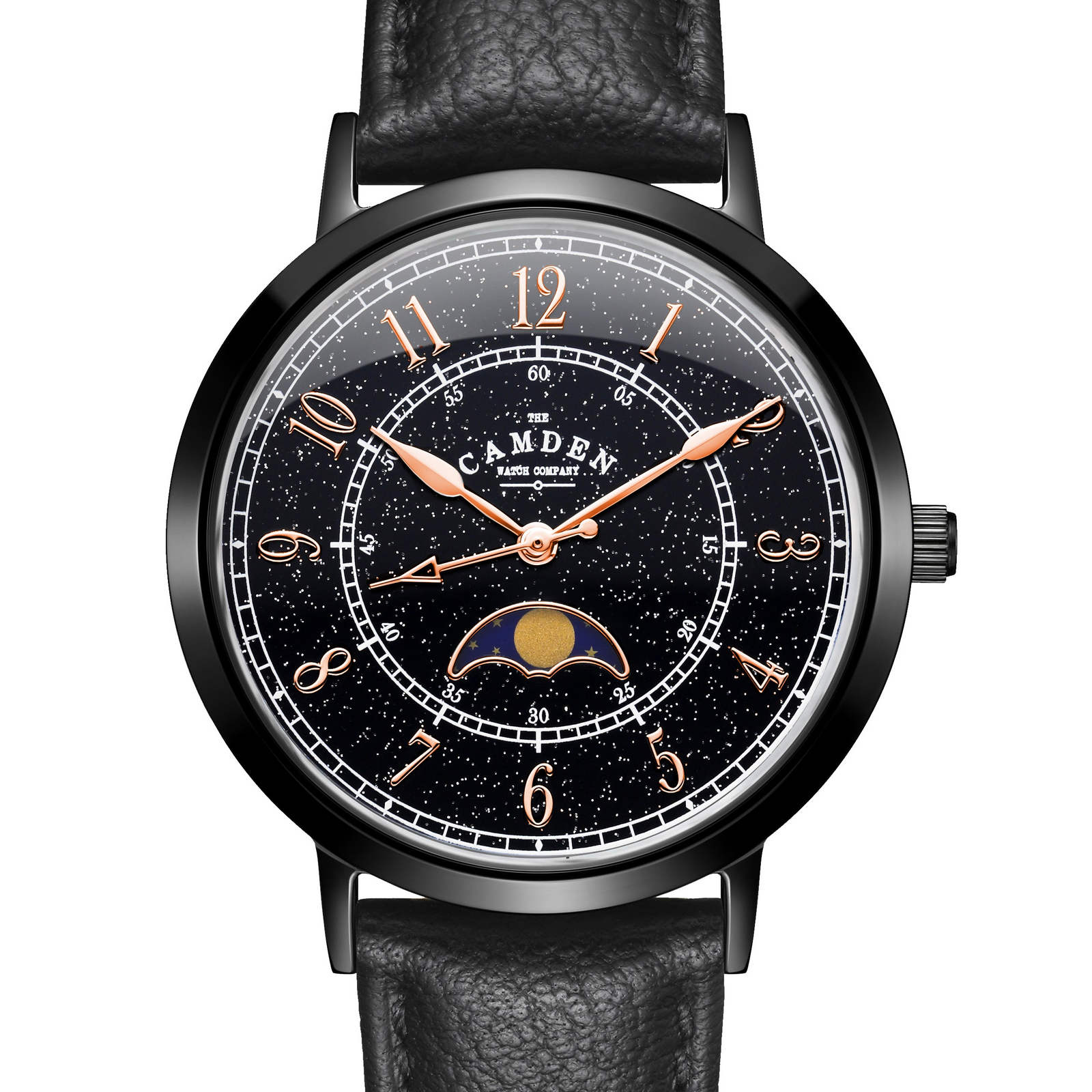 No.27 Moonphase Black on Black Leather