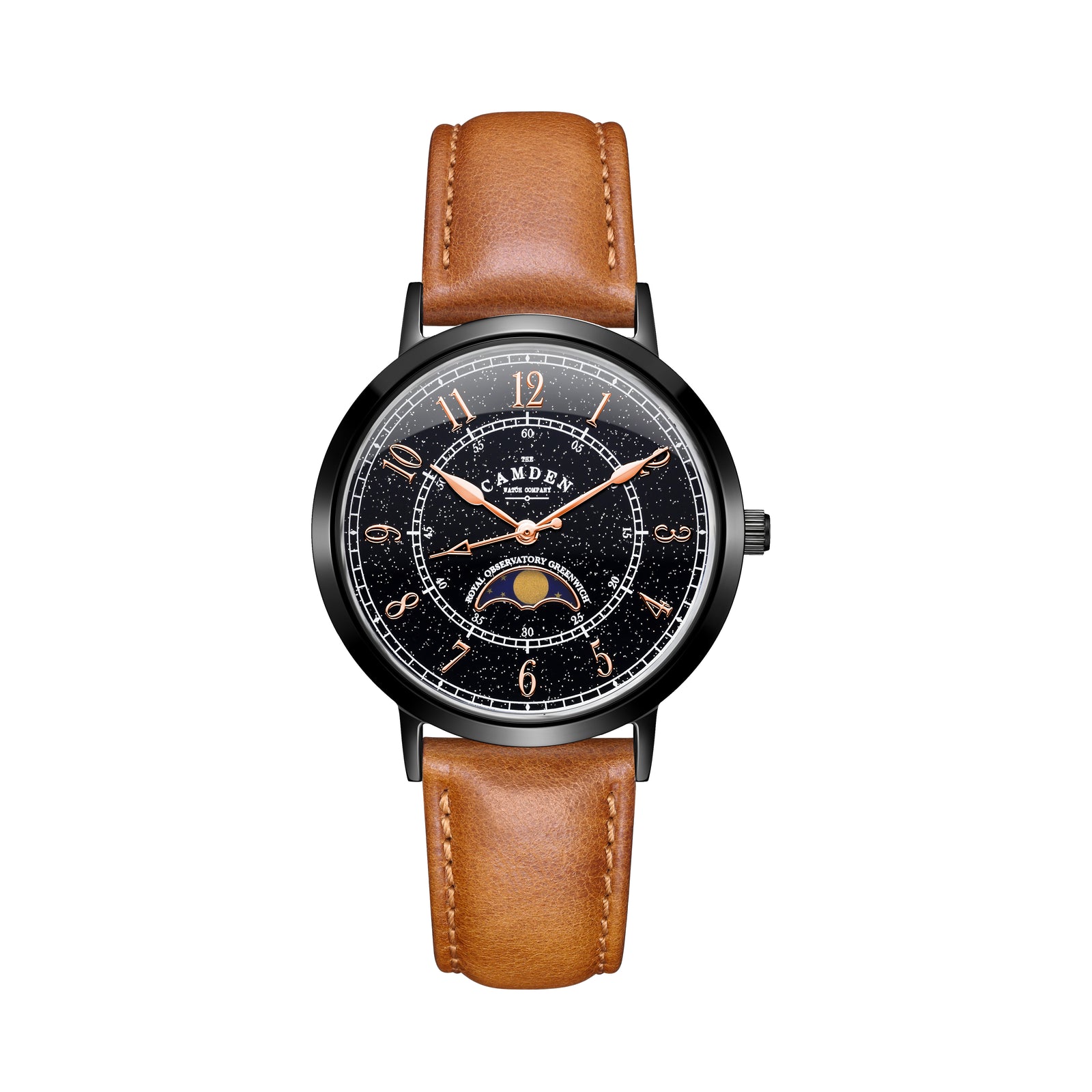 No.27 Moonphase Black on Tan Leather