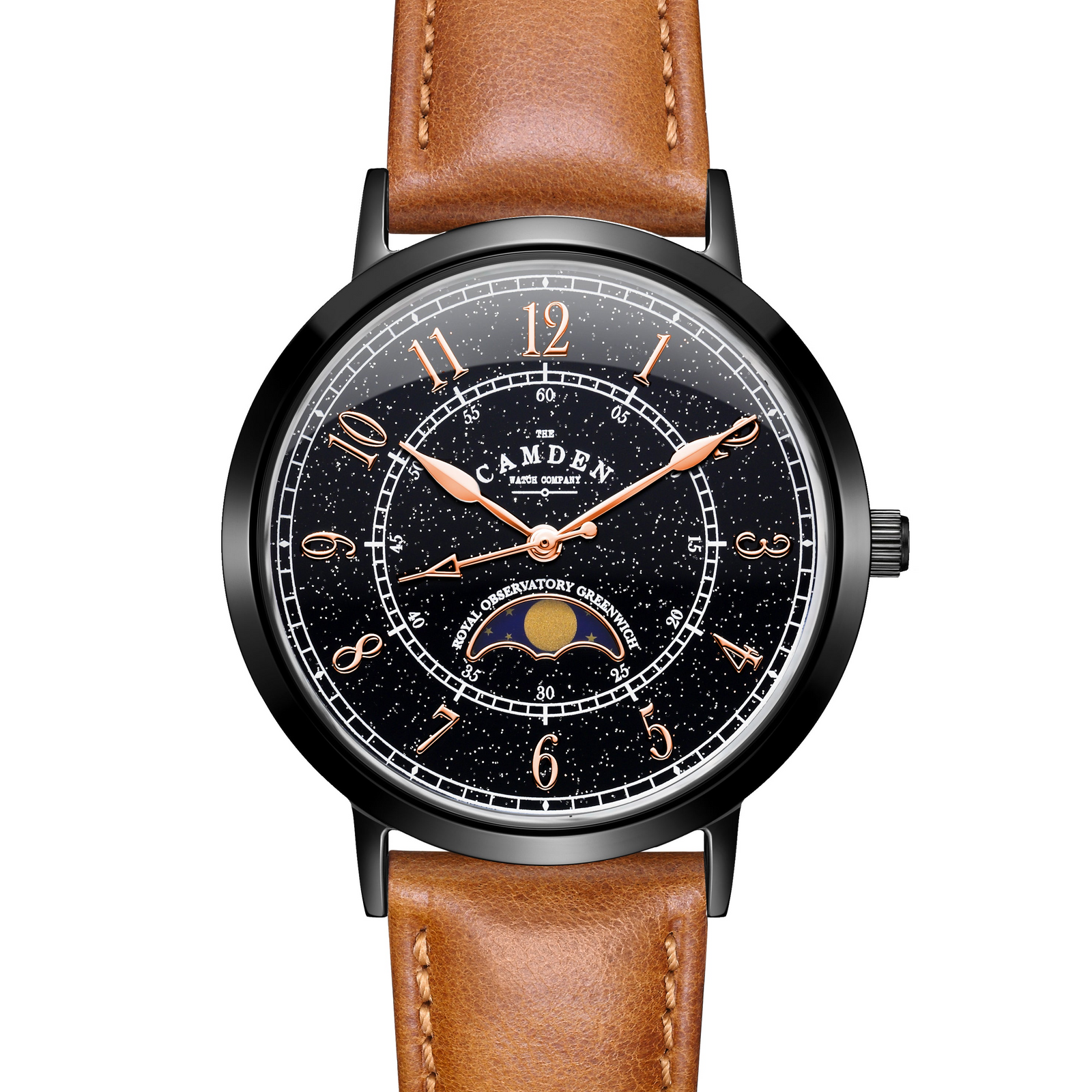 No.27 Moonphase Black on Tan Leather