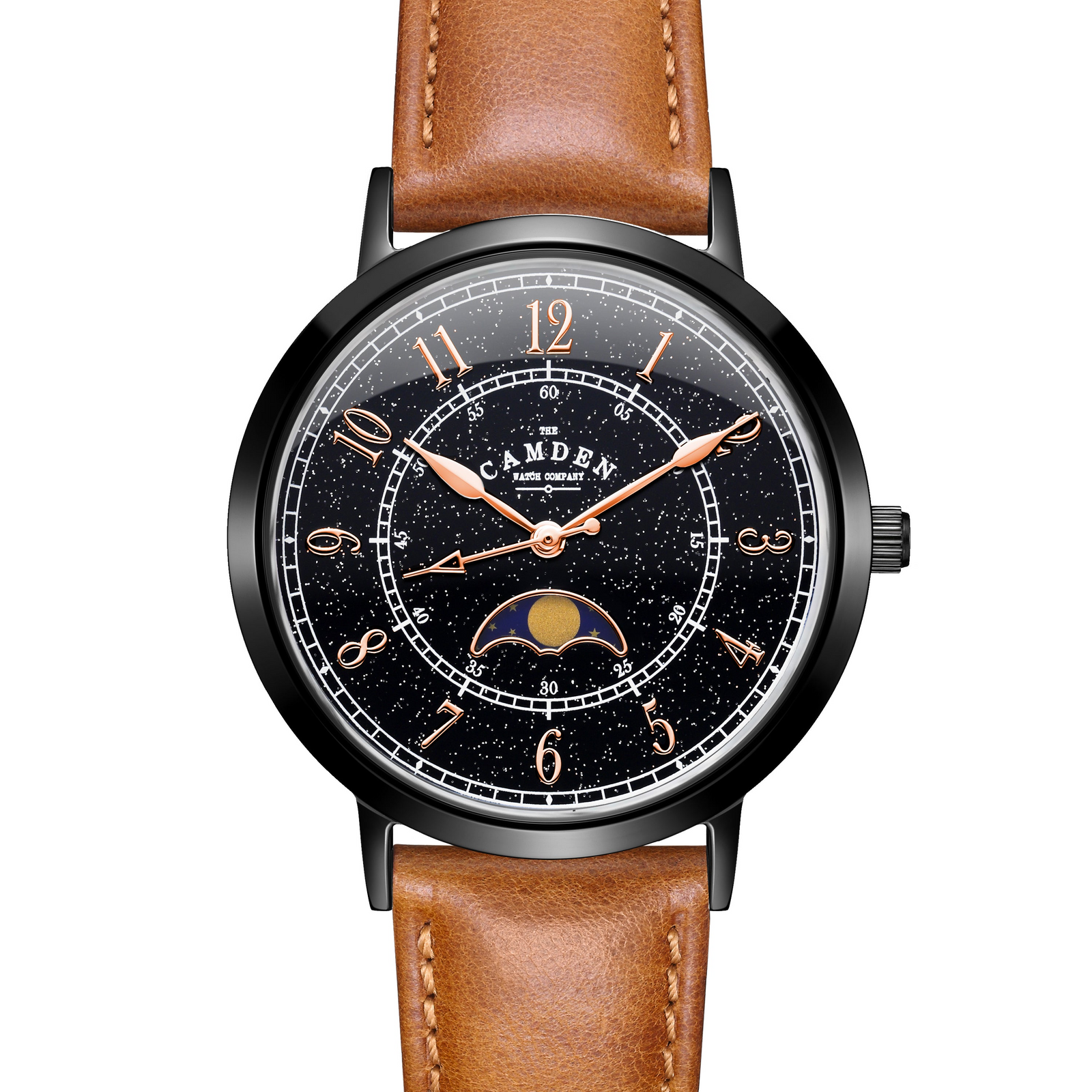 No.27 Moonphase Black on Tan Leather
