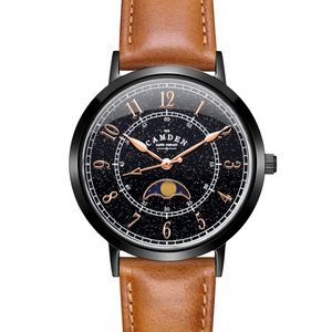 No.27 Moonphase Black on Tan Leather